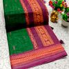 DIGITAL PRINTING KALIYANI LINEN COTTON SAREES - BULE
