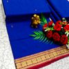 PURE COTTON JARI BORDER SAREES SUMMER SPECIAL COLLECTION - ROYAL BLUE