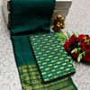 GEORGETTE FANCY SOFT SILK SAREES WITH BLOUSE MODERN FANCY SAREES - GREEN