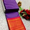 FANCY PLAIN SOFT SILK SAREES  COPPER DESIGN BORDER  -  LEVENDOR