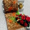 DIGITAL PRINTING LINEN COTTON SAREES - BRONCE COLOUR (1)