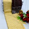 GEORGETTE FANCY SOFT SILK SAREES WITH BLOUSE MODERN FANCY  SAREES - LIGHT YELLOW (1)