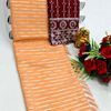 GEORGETTE FANCY SOFT SILK SAREES WITH BLOUSE MODERN FANCY SAREES - LIGHT ORANGE (1)