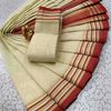 FANCY PLAIN COTTON SOFT SILK SAREES - CREAM