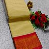 TRENDING DESIGN FANCY TISSUE SILK SAREE - LIGHT SANDLE