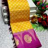 DEGITAL KARGIL PRINTED  COTTON TYPE SAREE - LEMON COLOUR