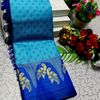 DEGITAL KARGIL PRINTED  COTTON TYPE SAREE - BLUE COLOUR (3)