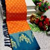 DEGITAL KARGIL PRINTED  COTTON TYPE SAREE - ORANGE N