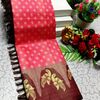 DEGITAL KARGIL PRINTED  COTTON TYPE SAREE - DARK PINK (1)