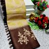 DEGITAL KARGIL PRINTED  COTTON TYPE SAREE - CREAM (1)