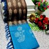DEGITAL KARGIL PRINTED  COTTON TYPE SAREE - - BROWN