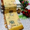 DEGITAL KARGIL PRINTED  COTTON TYPE SAREE - GOLD