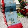 DEGITAL KARGIL PRINTED  COTTON TYPE SAREE - LIGHT SKY BLUE (1)