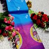 DEGITAL KARGIL PRINTED  COTTON TYPE SAREE - BLUE COLOUR (7)
