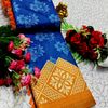 DEGITAL KARGIL PRINTED  COTTON TYPE SAREE - NORMAL  BLUE (4)