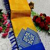 DEGITAL KARGIL PRINTED  COTTON TYPE SAREE - GOLD COLOUR (6)