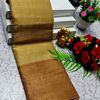 JYOTHIKA INSPIRED TRENDING LINEN TISSUE TYPE SILK SAREES - MILD GOLD