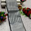 BRIDAL SILK GOLD SILVAR AND COPPER ZARI WEAVE AND WEDDING ART SILK SAREES - GRAY