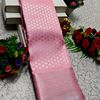 BRIDAL SILK GOLD SILVAR AND COPPER ZARI WEAVE AND WEDDING ART SILK SAREES - BABY PINK (1)