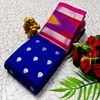 BANARASI POCHAMPALLY ALL OVER BODY SILVAR ZARI BUTTA DESIGN   FUNCTION WEAR SOFT SILK SAREES - ROYAL BLUE