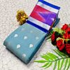 BANARASI POCHAMPALLY ALL OVER BODY SILVAR ZARI BUTTA DESIGN   FUNCTION WEAR SOFT SILK SAREES - BLUE SHADE