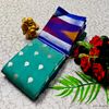 BANARASI POCHAMPALLY ALL OVER BODY SILVAR ZARI BUTTA DESIGN   FUNCTION WEAR SOFT SILK SAREES - TEAL COLOUR