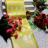 BRIDAL SILK GOLD SILVAR AND COPPER ZARI WEAVE AND WEDDING ART SILK SAREES - YELLOW