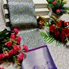 BRIDAL SILK GOLD SILVAR AND COPPER ZARI WEAVE AND WEDDING ART SILK SAREES - NORMAL  BLUE (2)