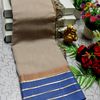 FANCY PLAIN COTTON SOFT SILK SAREES - CHOCOLATE COLOR