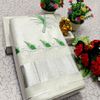 TRENDING KERALA SPECIAL FULL WORK EMBOSSED DIGITAL PRINTING TISSUE SAREE COLLECTIONS - WHITE (72)
