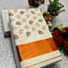TRENDING KERALA SPECIAL FULL WORK EMBOSSED DIGITAL PRINTING COTTON SAREE COLLECTIONS - BEIGE COLOUR (48)