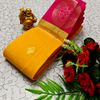 Korvai kotanji Trendy & Fancy bhutta and 2/100  Silk Cotton Sarees Function wear - TANGERINE COLOUR