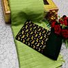 GEORGETTE FANCY SOFT SILK SAREES WITH BLOUSE MODERN FANCY ITEM SAREES - FLORAISON GREEN (1)