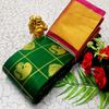 Korvai kotanji Trendy & Fancy bhutta and 2/100 Silk Cotton Sarees Function wear Saree - GREEN