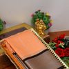 BRIDAL SILK GOLD SILVAR AND COPPER ZARI WEAVE AND WEDDING ART SILK SAREES - ORANGE (4)