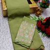 GEORGETTE FANCY SOFT SILK SAREES WITH BLOUSE MODERN FANCY ITEM SAREES - PESTA GREEN (1)