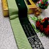 GEORGETTE FANCY SOFT SILK SAREES WITH BLOUSE MODERN FANCY ITEM SAREES - LIGHT GREEN (3)