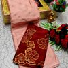 GEORGETTE FANCY SOFT SILK SAREES WITH BLOUSE MODERN FANCY ITEM SAREES - BABY PINK (3)