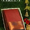 Bridal silk gold silvar and copper zari weave and wedding art silk sarees - ONIYAN PINK (5)