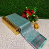 Bridal Silk Gold Silvar And Copper Zari Weave And Wedding Art Silk Sarees - TEAL COLOUR