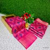 Fancy print office wear cotton sarees all over body Diamond Pattern Dots design premium look lightweight comfortable wear - DARK PINK