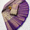 A "one gram gold trending tissue saree" typically refers to a saree made from a lightweight, sheer fabric known as tissue - LAVENDER DARK (3)