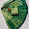 A "one gram gold trending tissue saree" typically refers to a saree made from a lightweight, sheer fabric known as tissue - NORMAL GREEN (2)