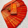 A "one gram gold trending tissue  saree" typically refers to a saree made from a lightweight, sheer fabric known as tissue  saree