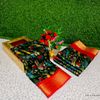 Fancy print office wear cotton sarees all over body kalamkari  pattern design premium look lightweight comfortable wear - BOTTLE GREEN