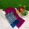 GEORGETTE FANCY SOFT SILK SAREES WITH BLOUSE  PEACOCK DESIGN MODERN FANCY ITEM SAREES - PURPLE COLOUR