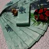 Kubera borderless elite bridal rapier fancy light weight silk type sarees function wear- BLUE SHADE