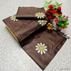 Elegant Pashmina Cotton Saree – Trending Collection - BROWN