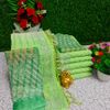 Rainbow fancy stone work soft silk off and off model sarees with blouse modern fancy item sarees - EMERALD COLOUR