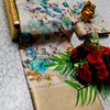 Digital printing dola silk cotton sarees - OFF WHITE